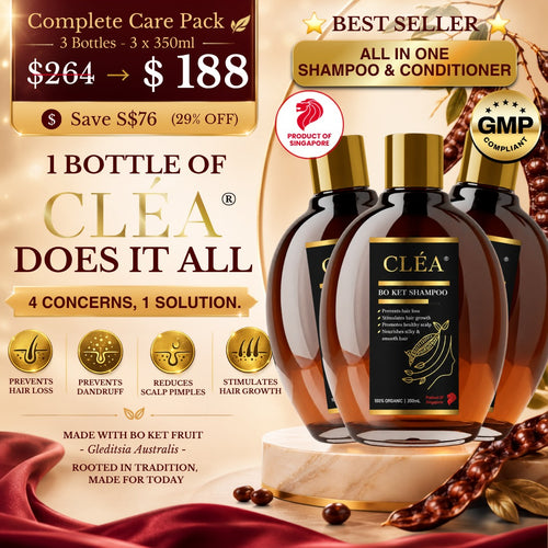 CLÉA BO KET Complete Care Pack | 3 × 350ml | Made in Singapore