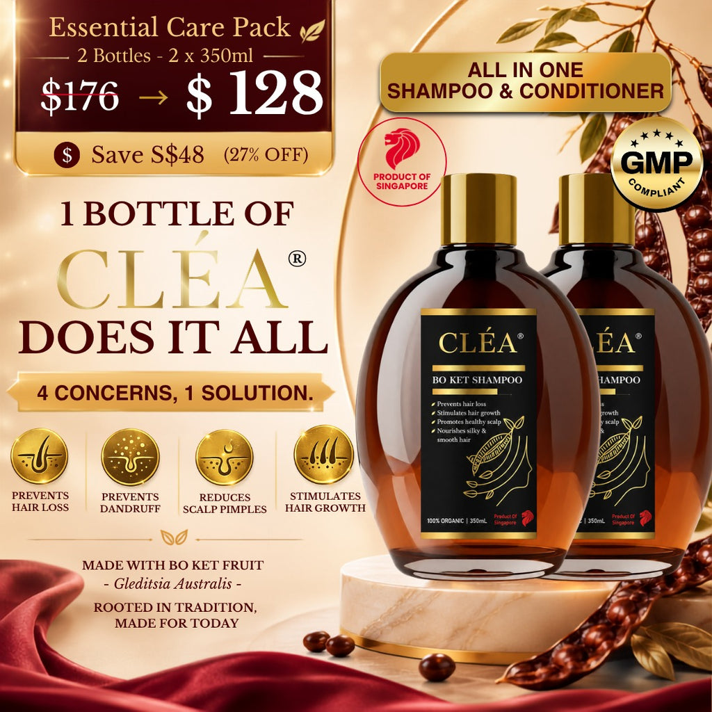 CLÉA BO KET Essential Care Pack | 2 × 350ml | Made in Singapore