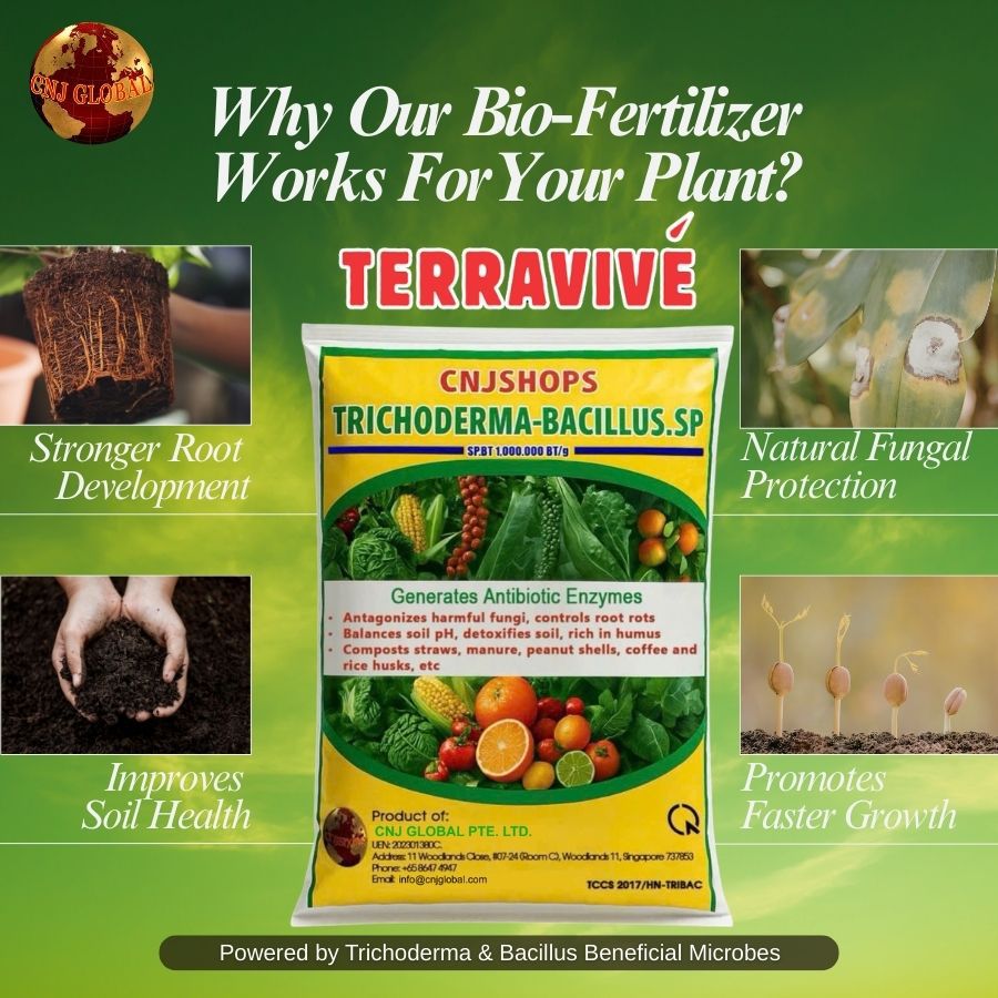 TERRAVIVÉ National Day Special | 4 × 1kg Biofertiliser Bags for $61
